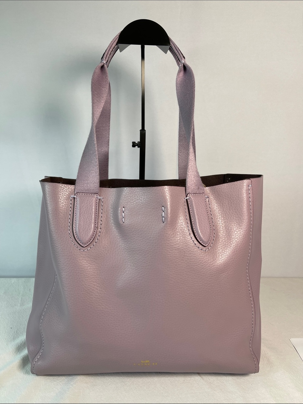 Coach L2054-58860 Derby Leather Tote Lavender Mauve Pebbled Leather